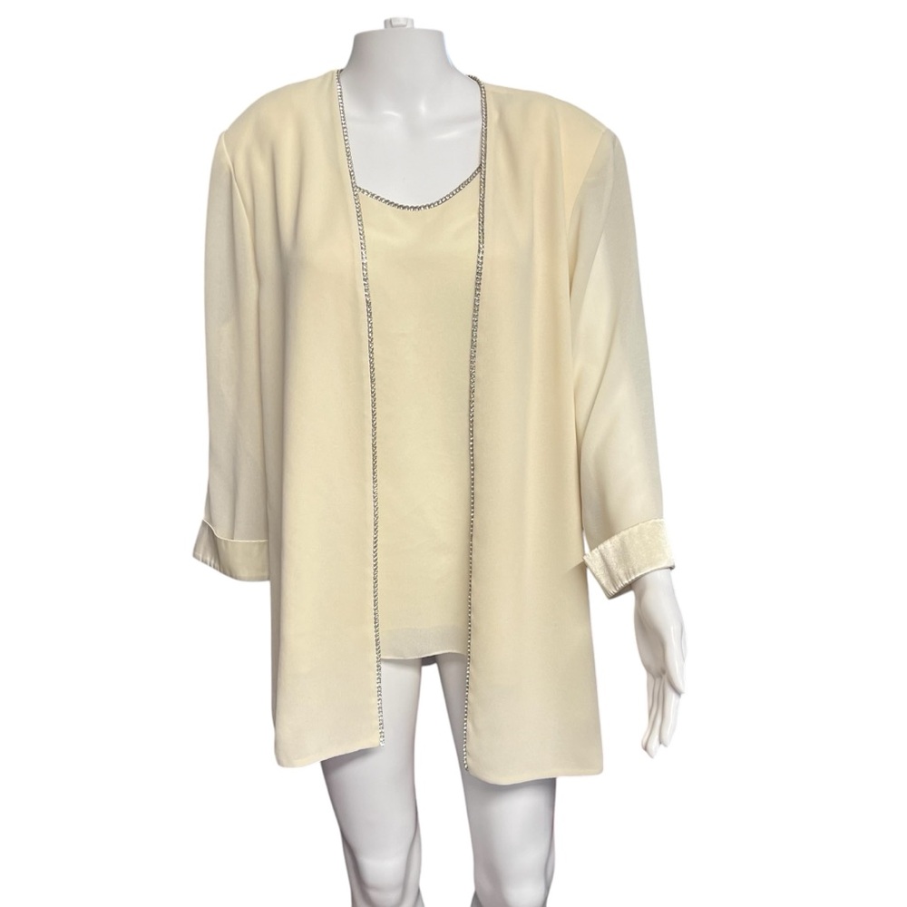 R&M Richards - Women’s Blouse w/Open Duster Sz. 16